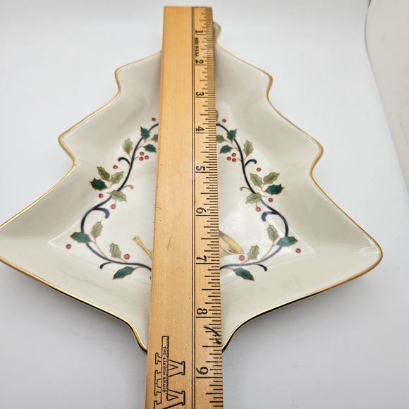 Mikasa Holiday Elegance Tree Candy Dish 8" Fine Porcelain Christmas - Picture 4 of 5